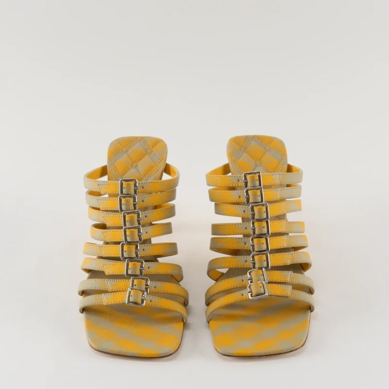 Burberry Carmine Heels In Check Print