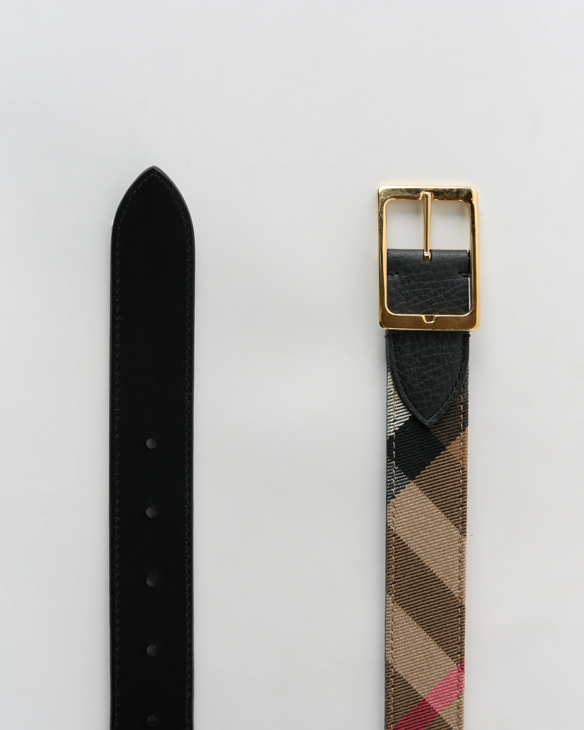 Burberry House Check Leather Belt
