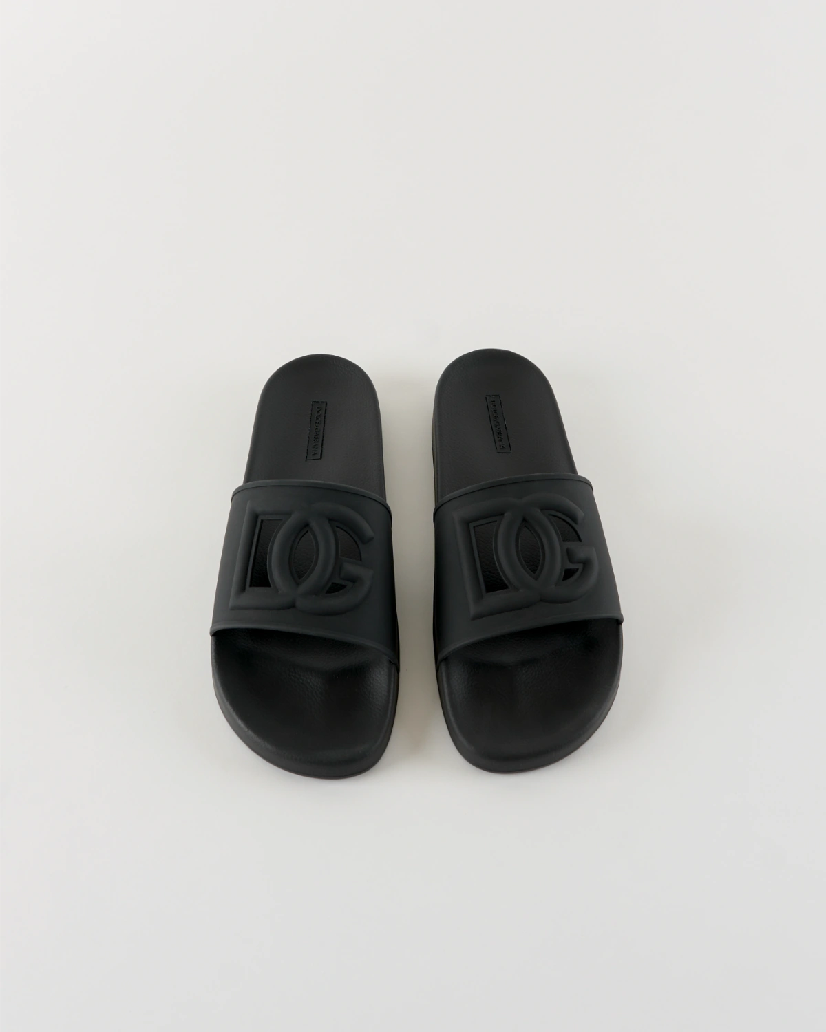 DOLCE & GABBANNA LOGO-EMBOSSED CUT-OUT SLIDES