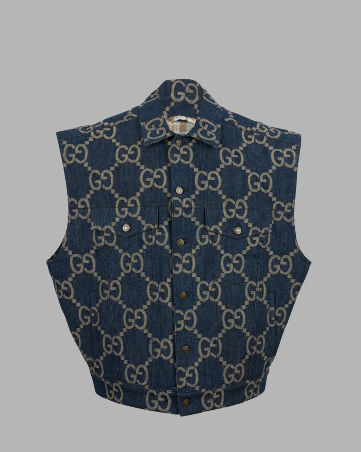 Gucci Jumbo GG Denim Vest