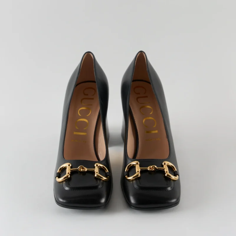 Gucci Mid Heel Horsebit Pumps