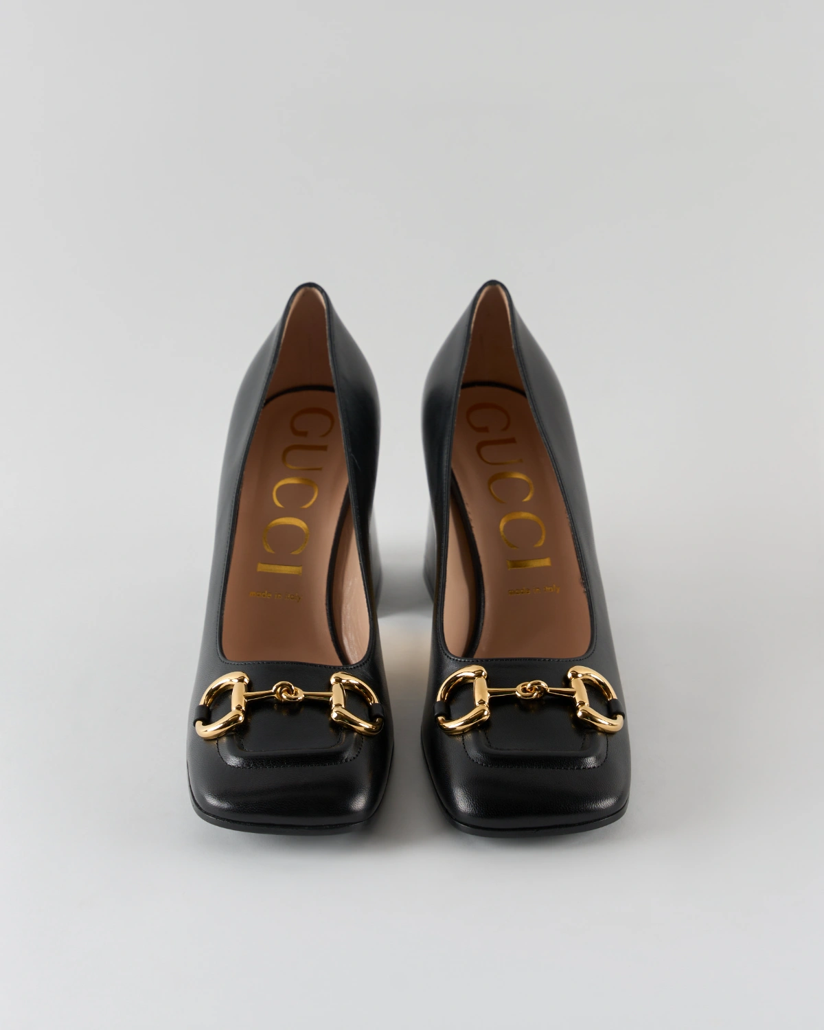Gucci Mid Heel Horsebit Pumps