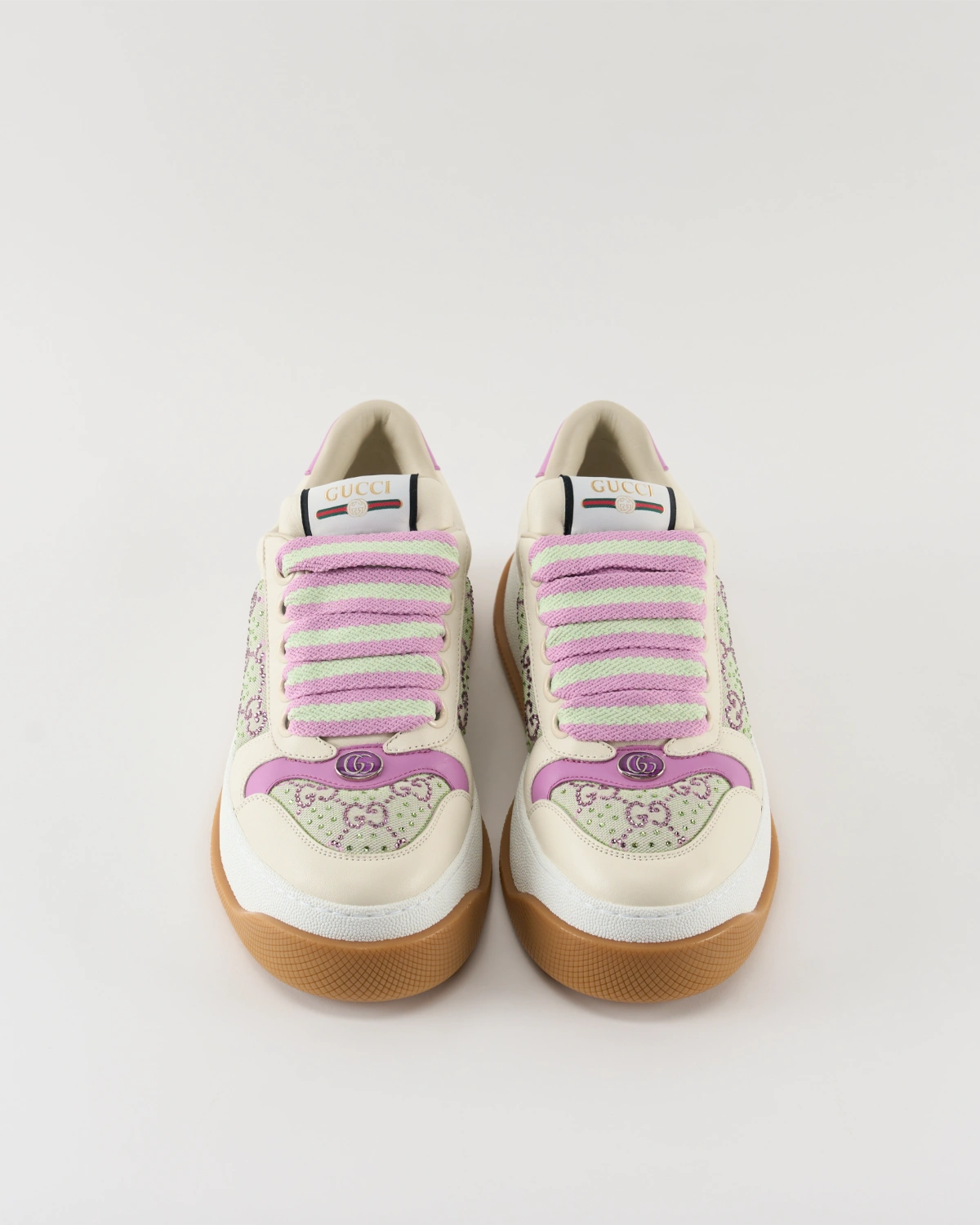 Gucci Screener Leather/canvas Sneakers