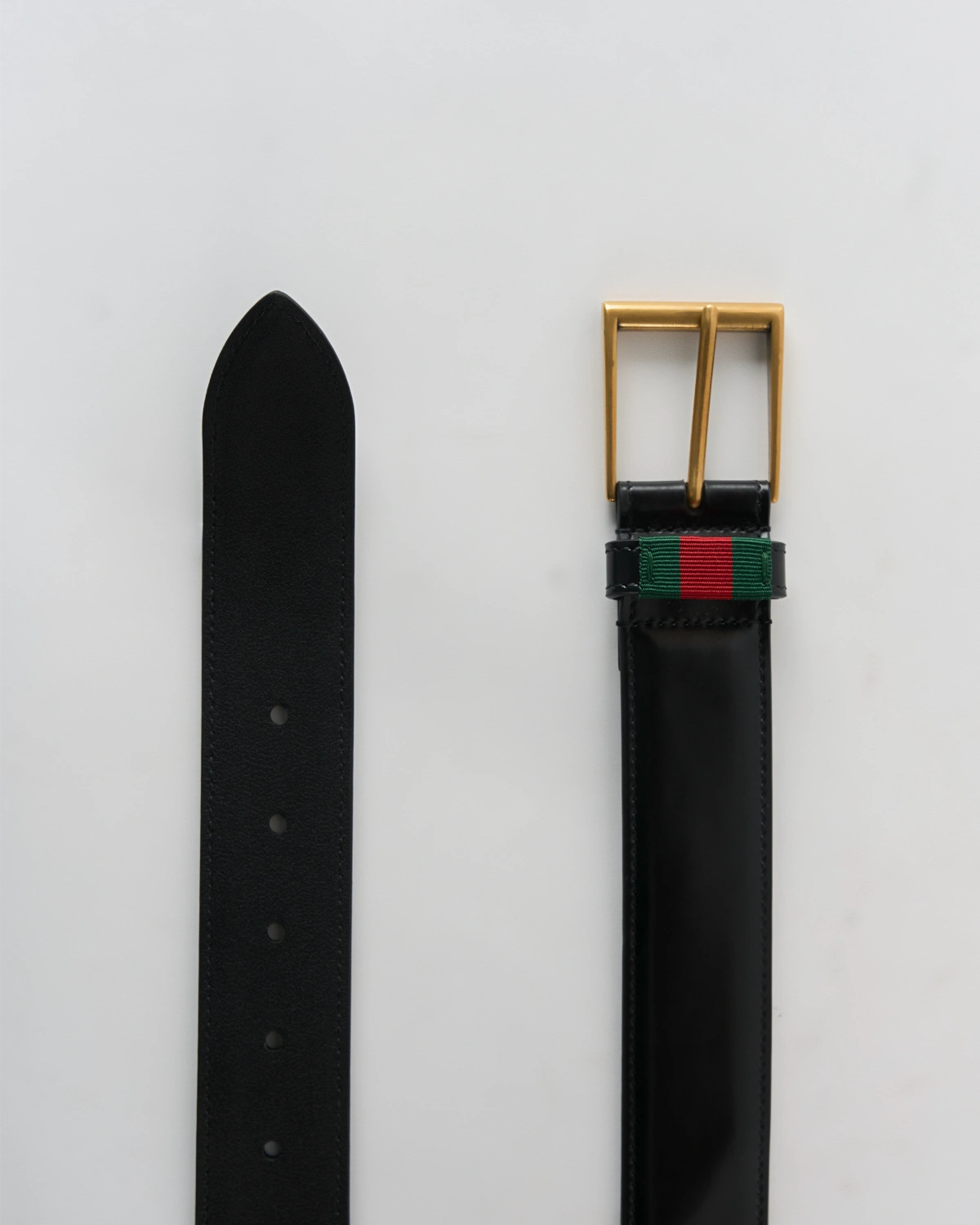 Gucci Web Leather Belt