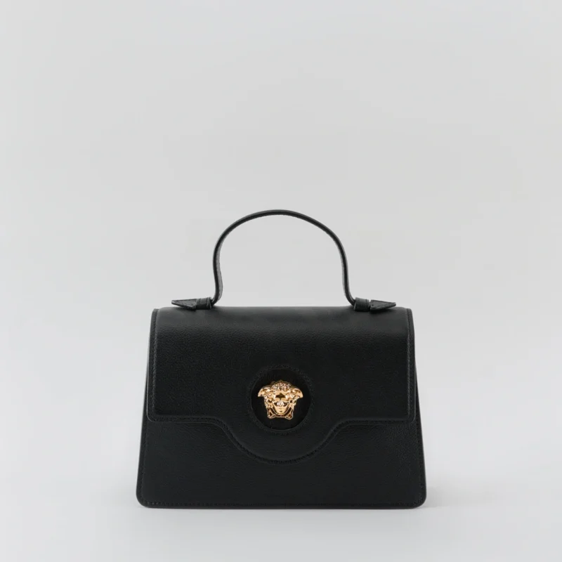 Versace La Medusa Top Handle Bag Black