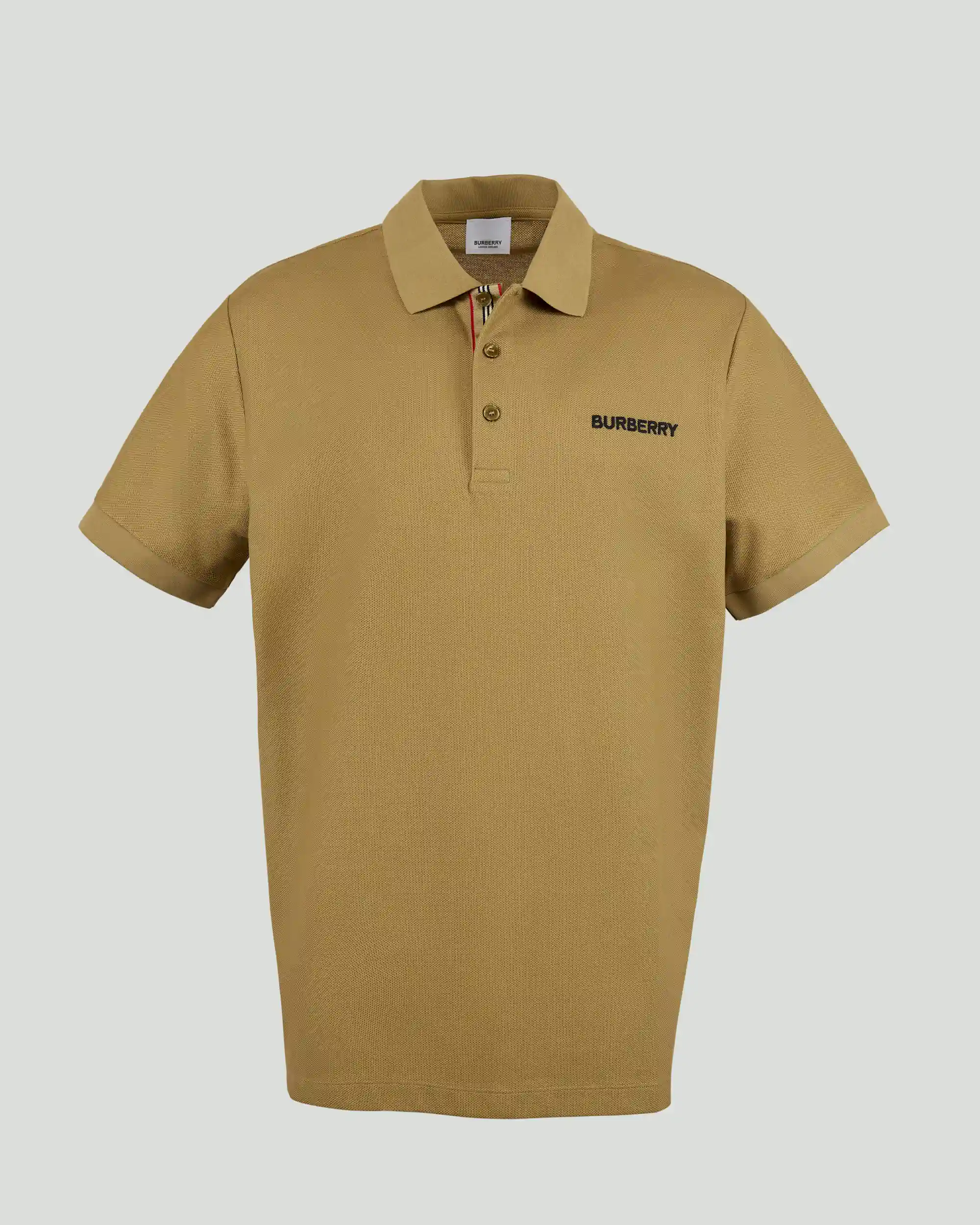 Burberry Embroidered Logo Cotton Polo Shirt