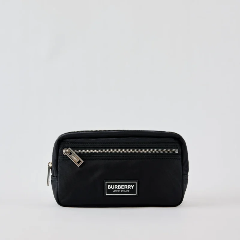 Burberry Logo Nylon Zip Pouch
