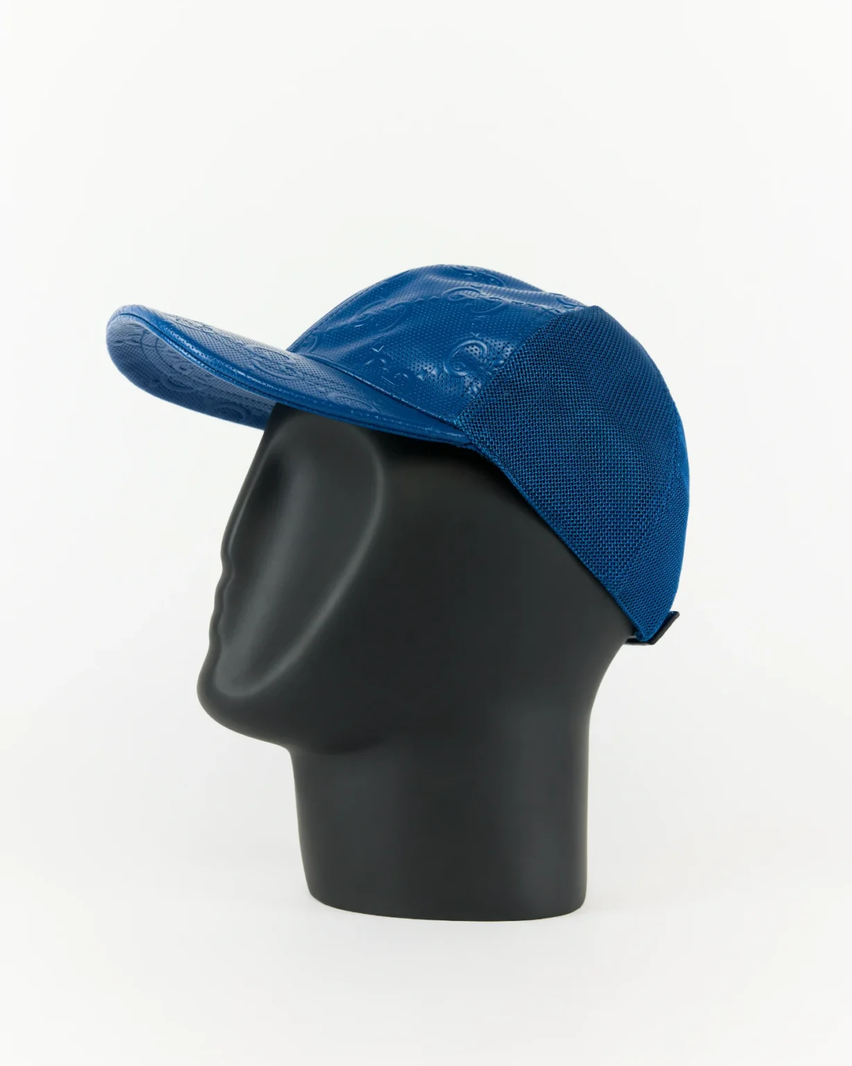Gucci GG Embossed Leather Mesh Cap