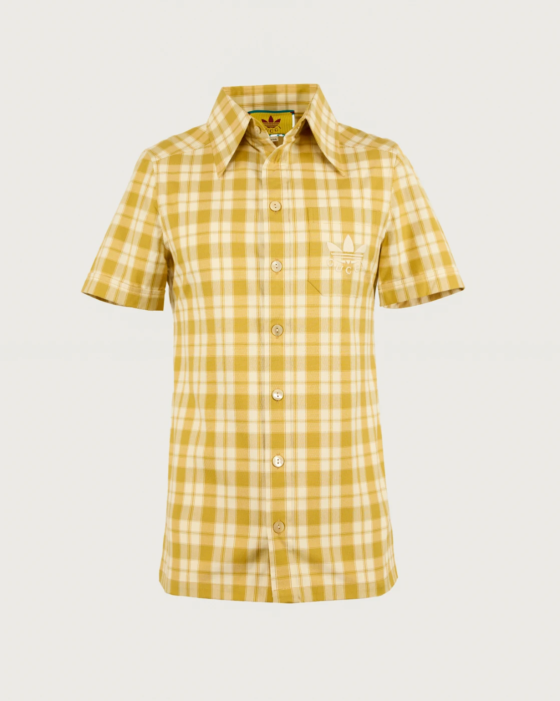Gucci x Adidas Checked Short-Sleeve Shirt