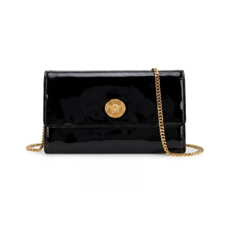 Versace La Medusa Patent Leather Clutch