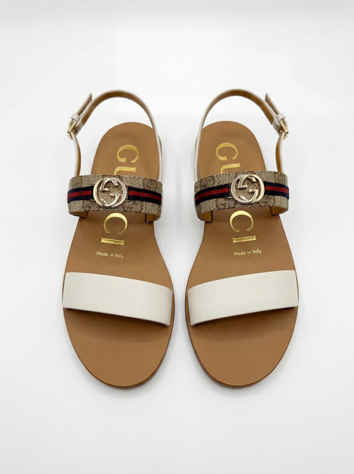 Gucci Interlocking G Web Sandals