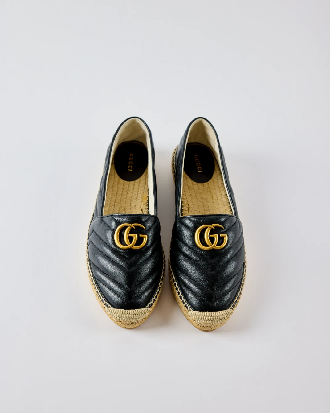 Gucci Marmont Leather Espadrilles