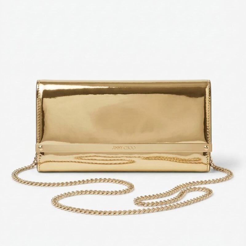 Jimmy Choo Metallic Leather Clutch