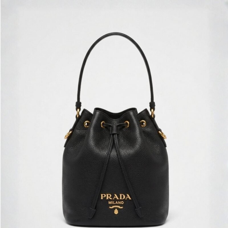 Prada Vitello Phenix Leather Bucket Bag