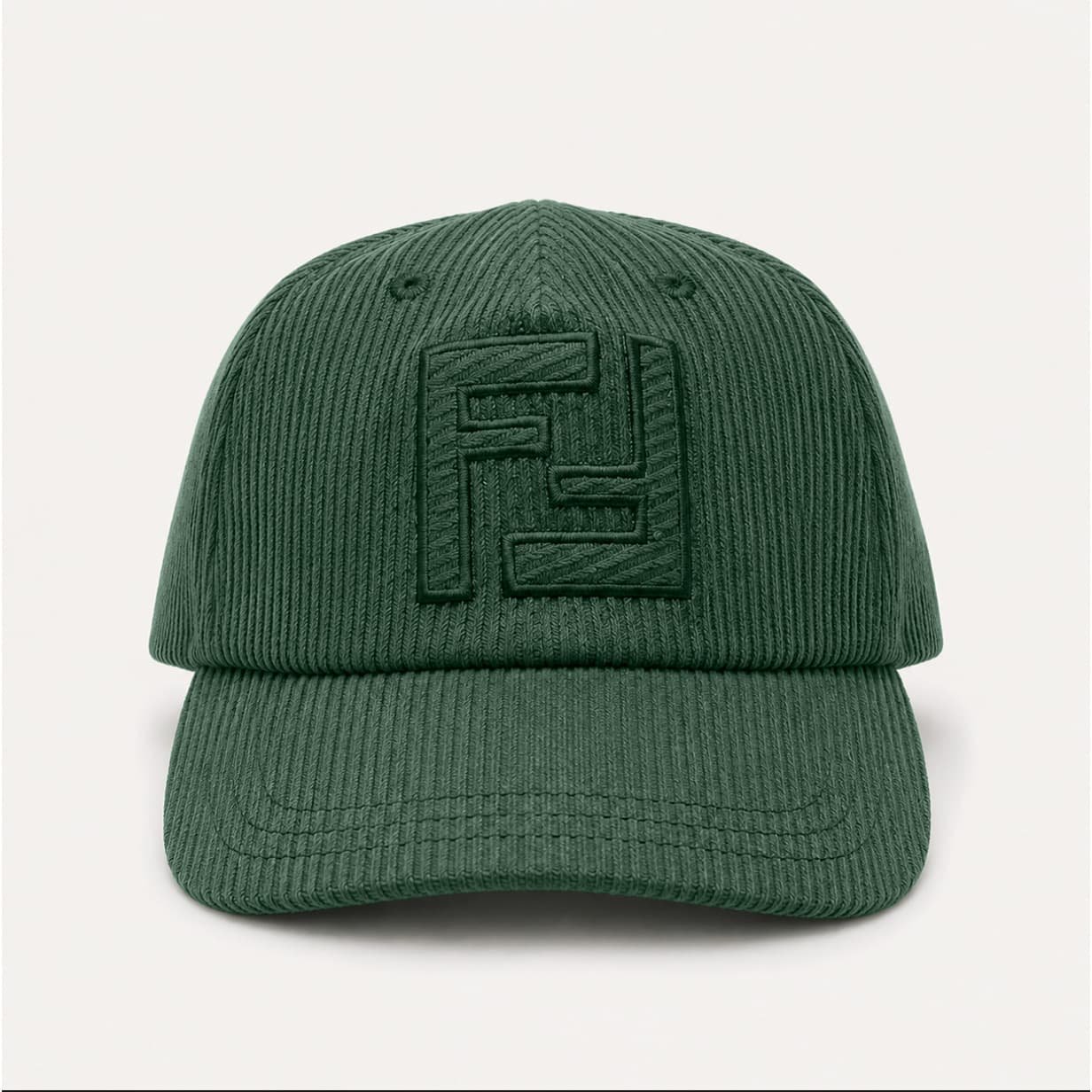 Fendi Corduroy FF Logo Cap
