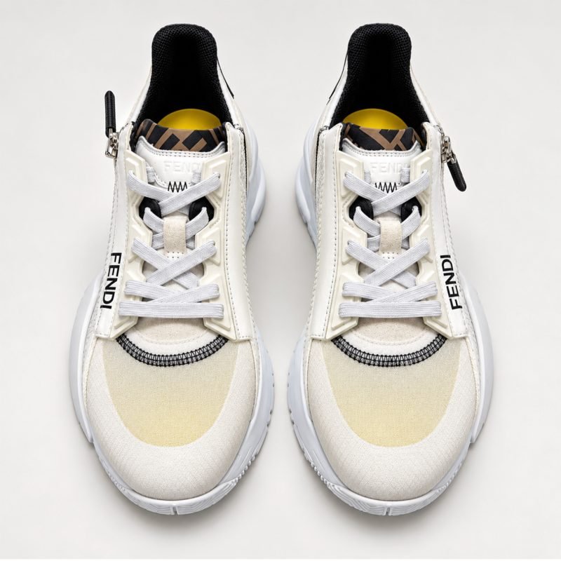 Fendi Flow Nylon and Suede Low-Tops