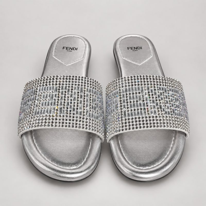 Fendi Signature Leather Slides