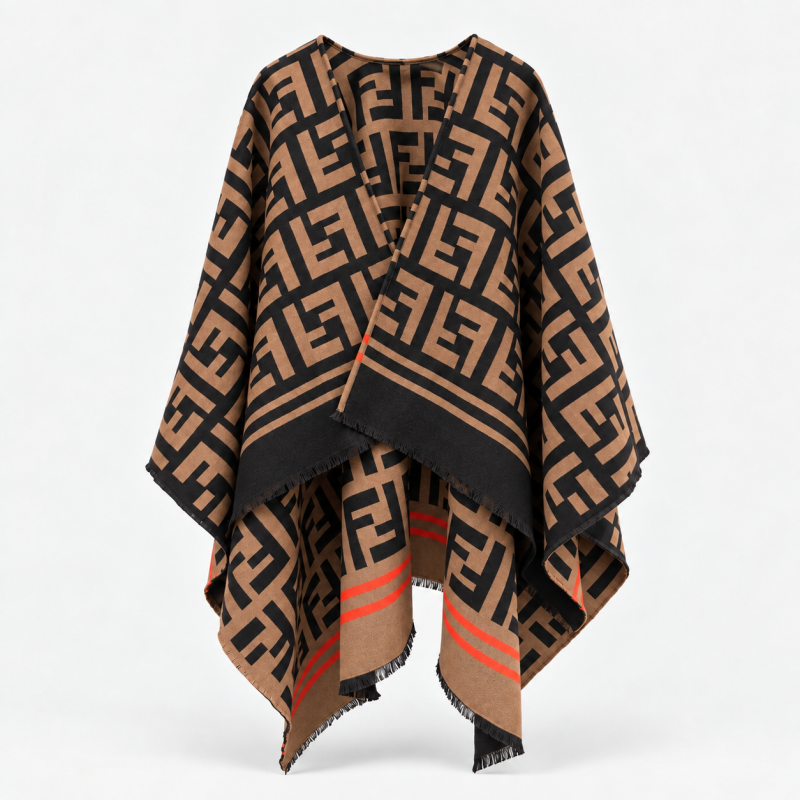 Fendi Wool Cape Coat