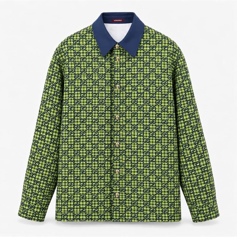 Gucci GG Gingham Cotton Wool Jacket