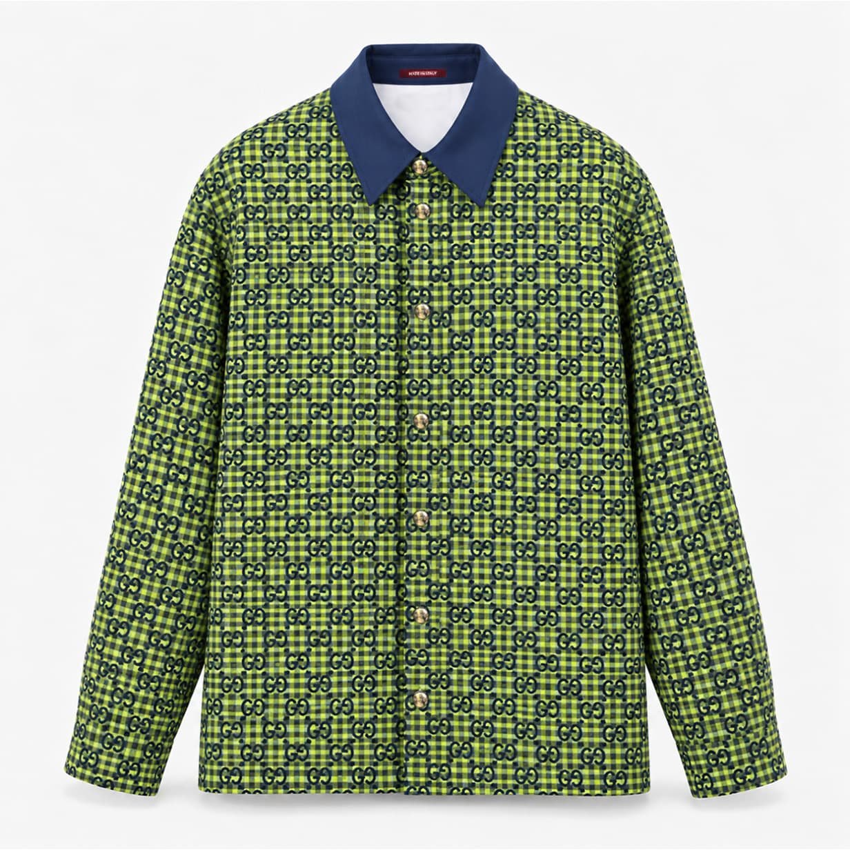 Gucci GG Gingham Cotton Wool Jacket