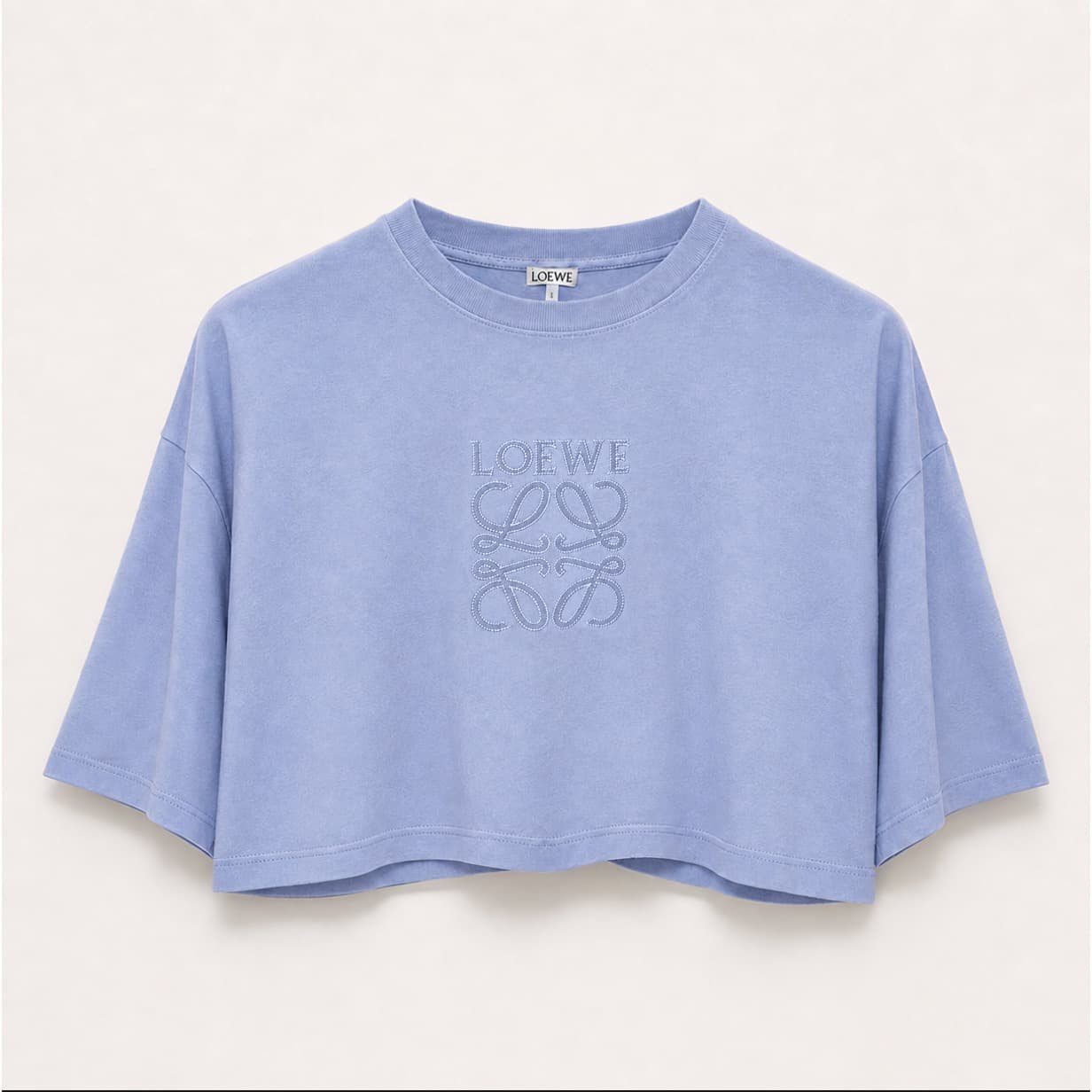 Loewe Anagram Cropped Cotton Jersey T-Shirt